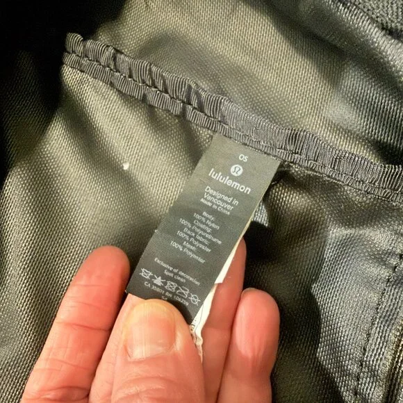 Lululemon Black Zipper Backpack with Single Front Zipper Pocket- Small- Basic - Picture 10 of 10